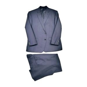 Ralph Lauren Black Label 2 Piece Suit 44s Navy Glen PlaidWool Dual Vent 2 Button